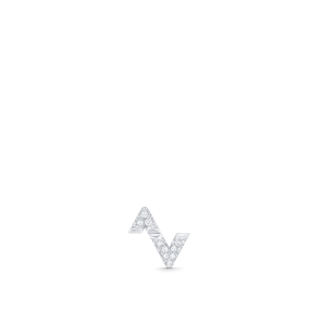 Louis Vuitton LV Volt Upside Down Stud, White Gold And Diamonds - Per Unit
